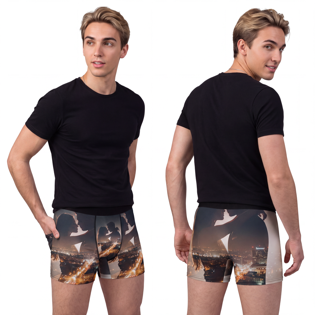 Men's Boxer Briefs - City Twilight | Echovira Gallery