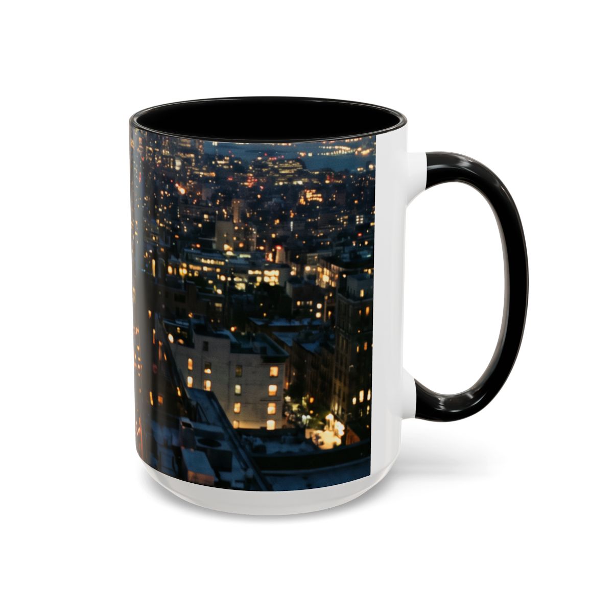 Accent Coffee Mug - Skyline Evening Glow | Echovira Gallery
