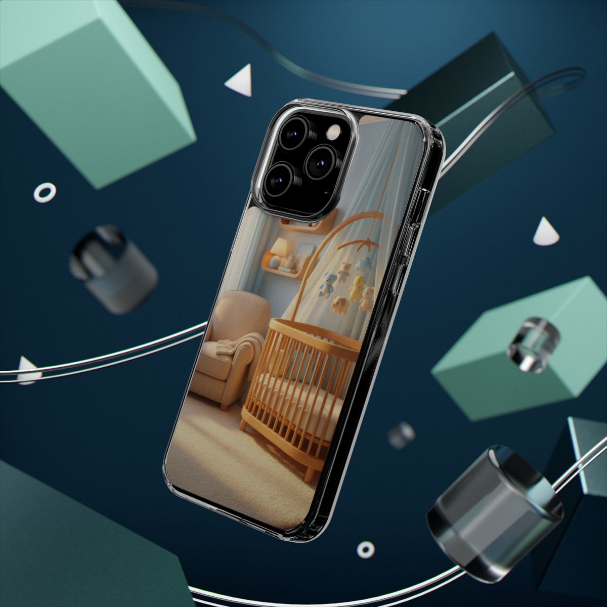 Clear Impact-Resistant Cases - Soft Blue Clear Phone Case...