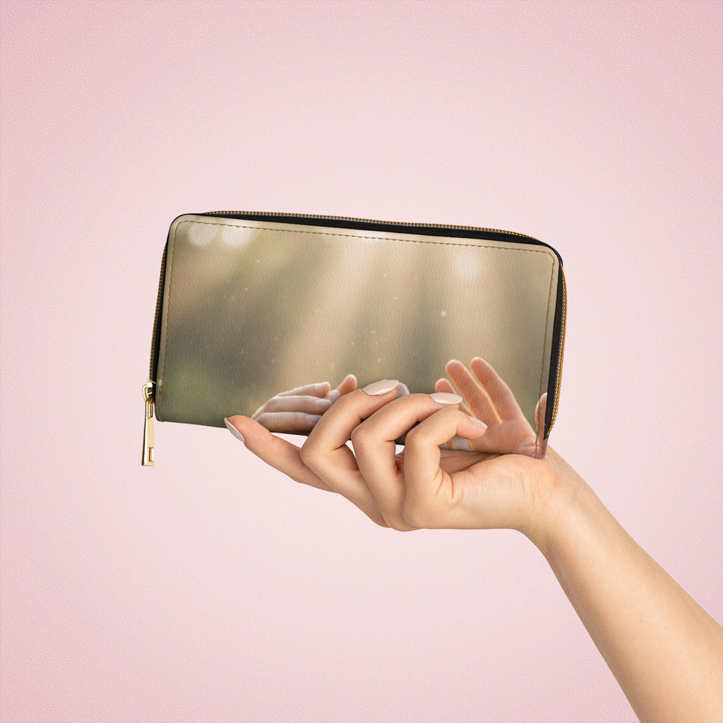 Zipper Wallet - Golden Rays of Unity Wall Art | Echovira...