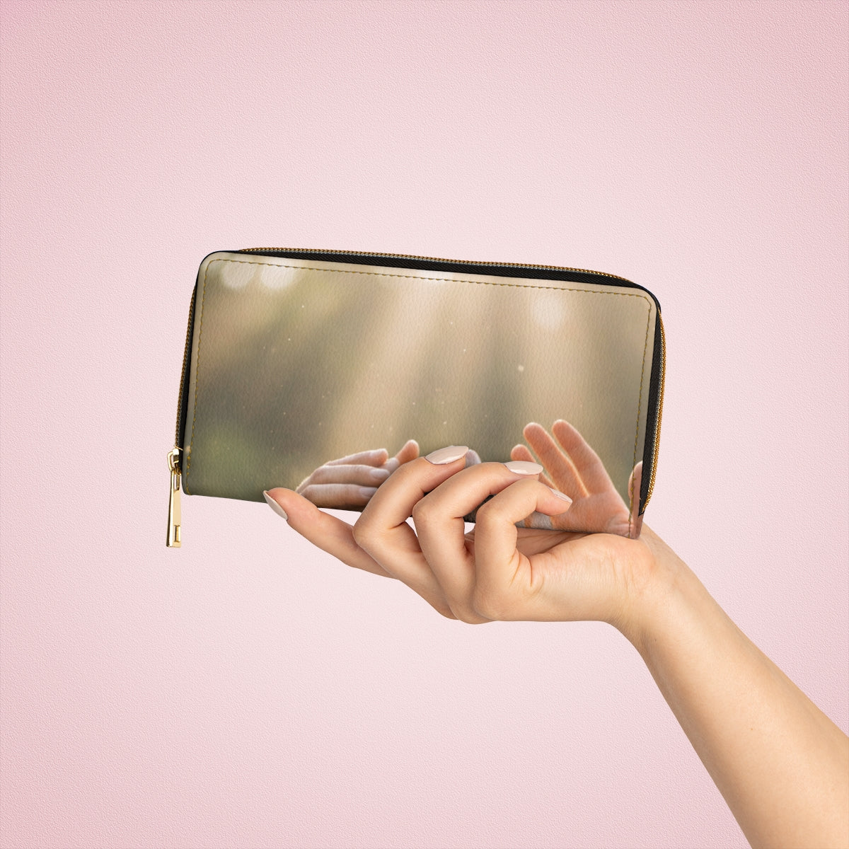 Zipper Wallet - Golden Rays of Unity Wall Art | Echovira...