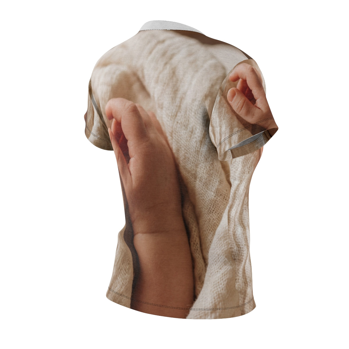 Women's Cut & Sew Tee - Tender Newborn Hand in Soft Muslin...