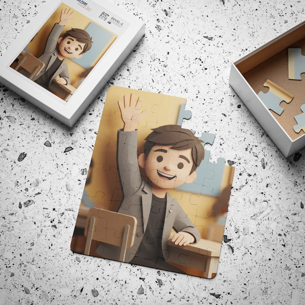Kids' Puzzle 30-Piece - Curious Student | Echovira Gallery