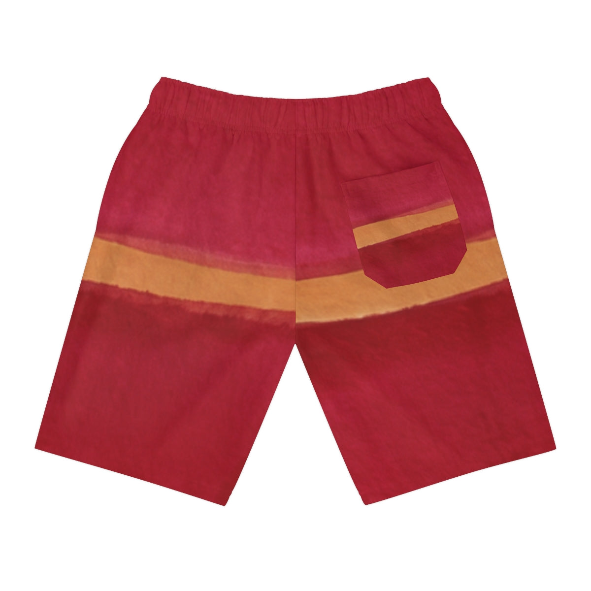Athletic Long Shorts - Crimson Romance Watercolor Portrait |...