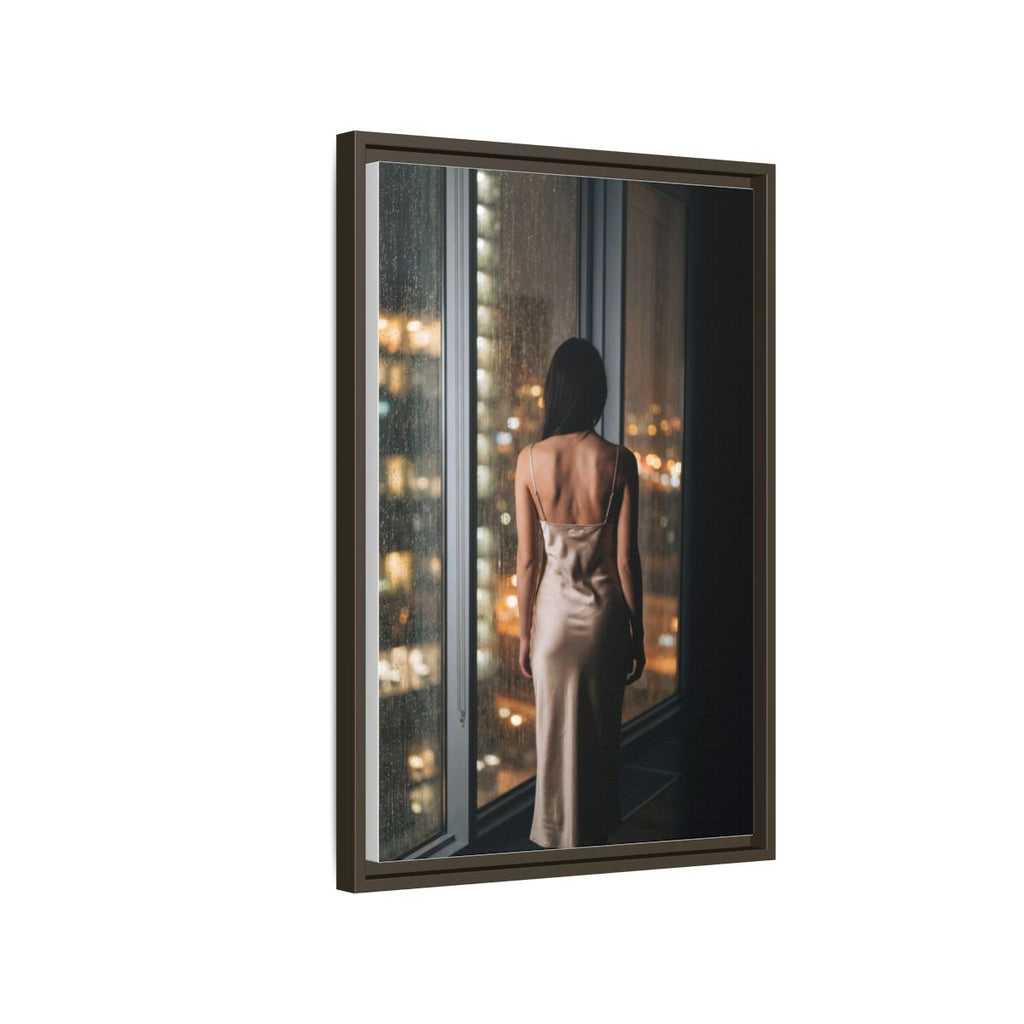 Framed Matte Canvas - Cinematic Nights — Espresso / 1.25"