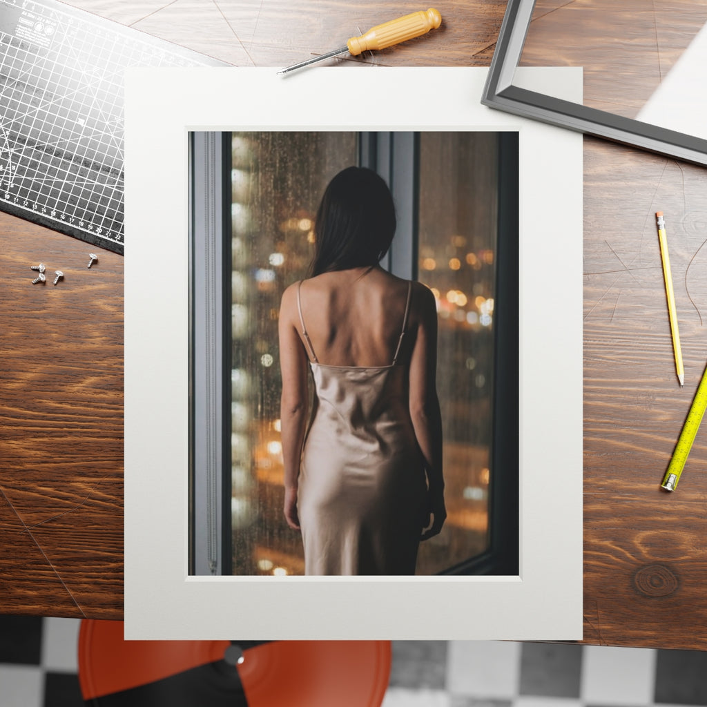 Fine Art Print - Shimmering Rainy City — Portrait (11×14 &...