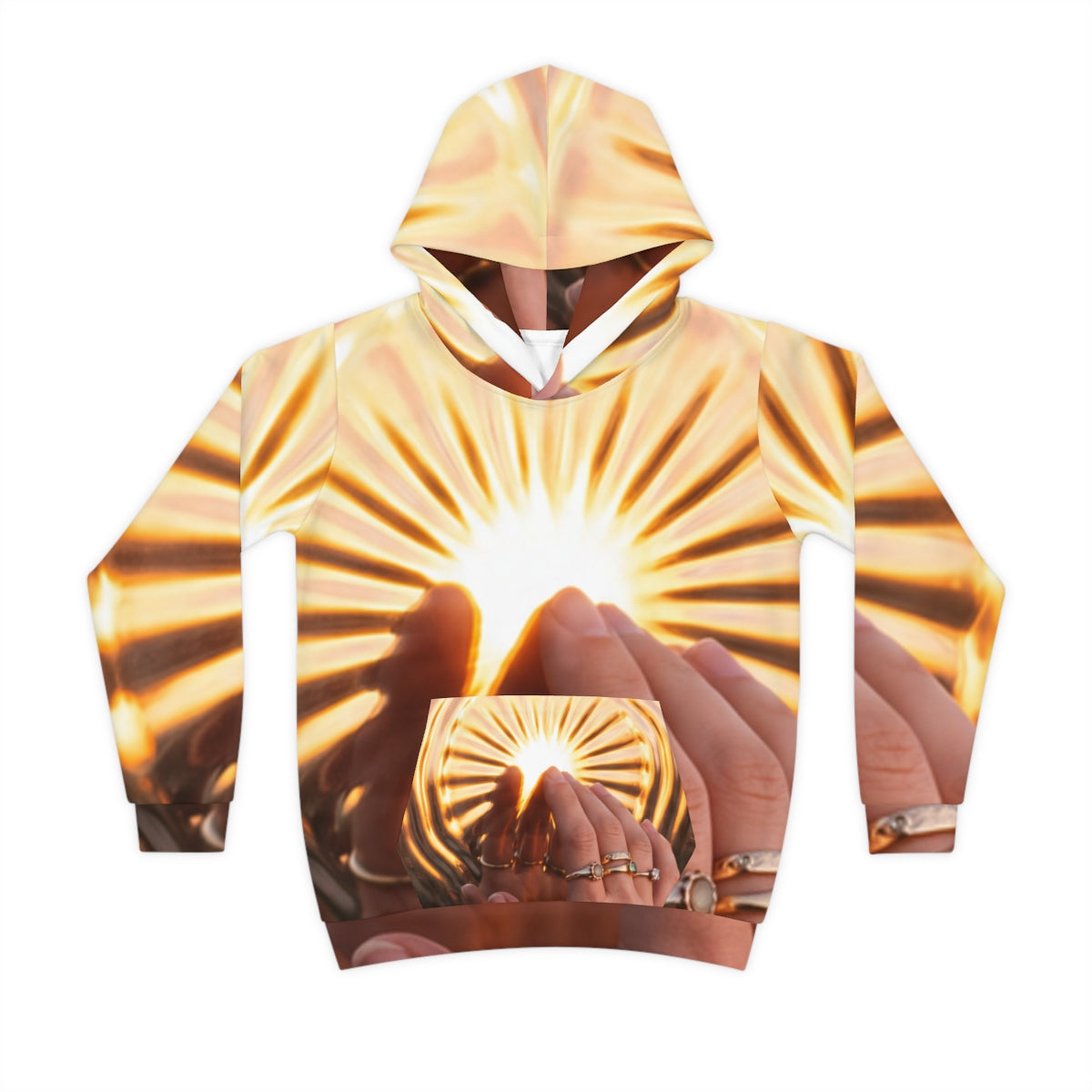 Children's Hoodie with Golden Portal Mirror Art