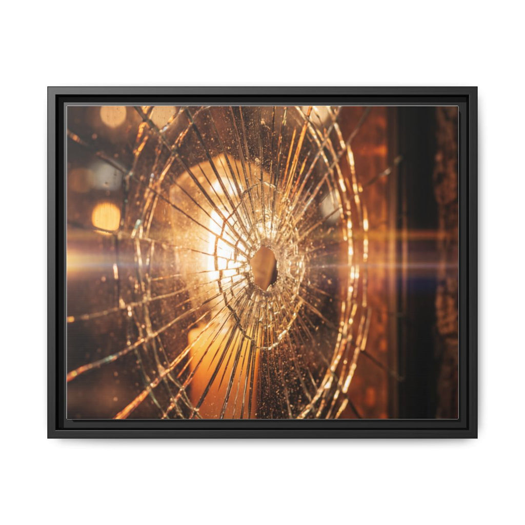 Framed Matte Canvas - Amber Glow — Black / 1.25"