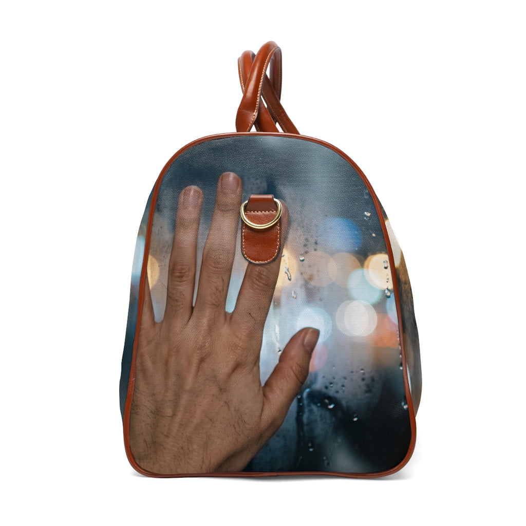 Waterproof Travel Bag with Rainy City Window Art