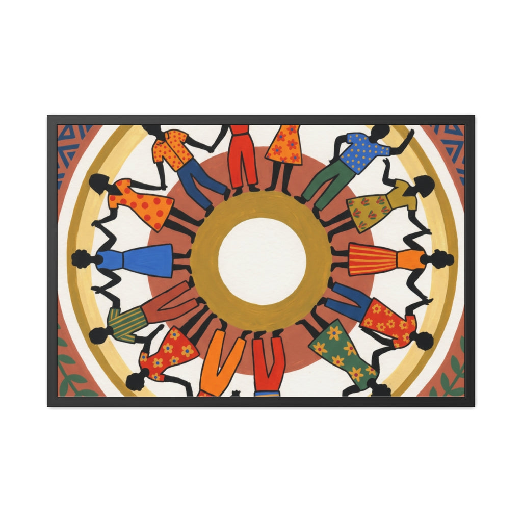 Framed Poster - Unity Mandala Folk Art (10×8, 12×8, 11×9......