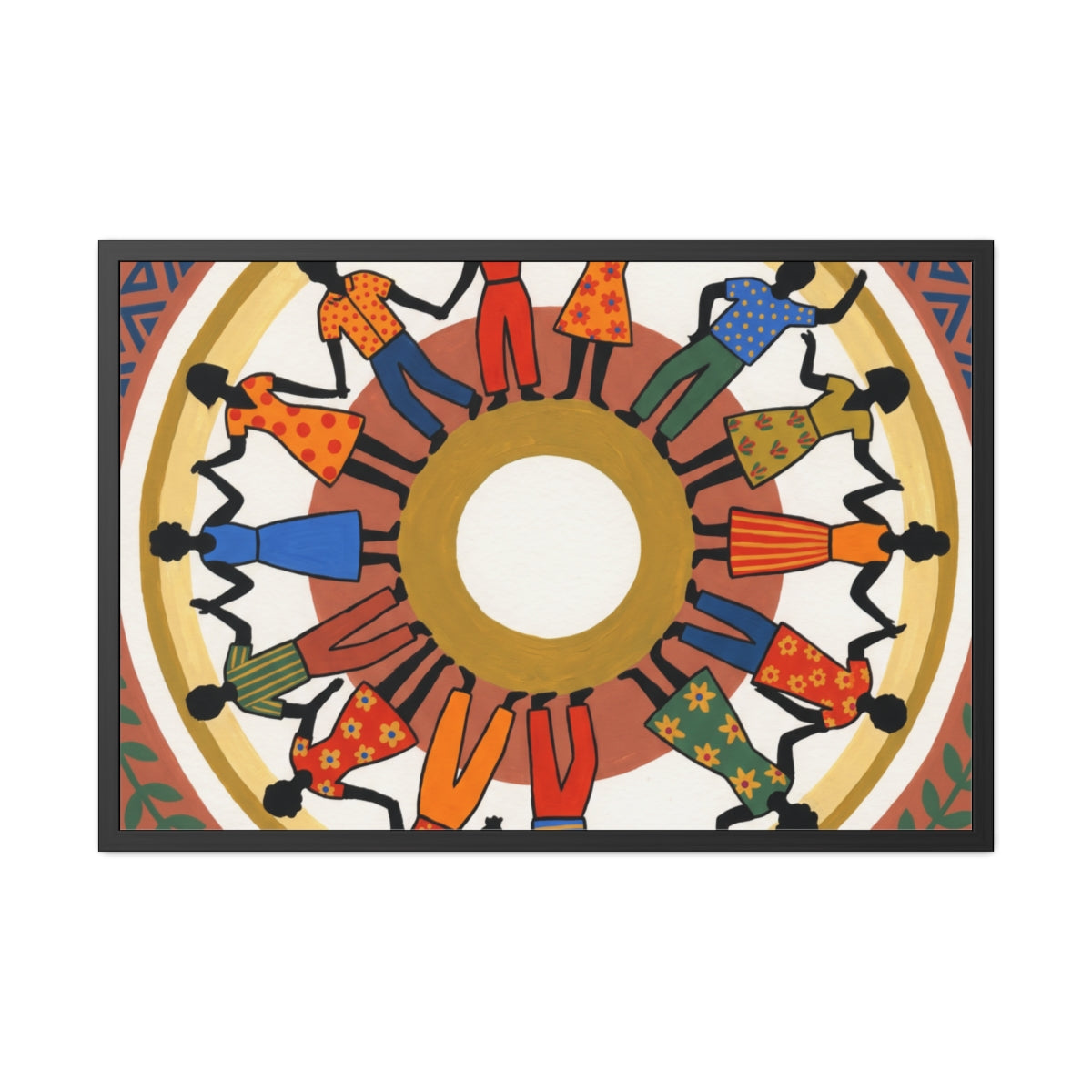 Framed Poster - Unity Mandala Folk Art (10×8, 12×8, 11×9......