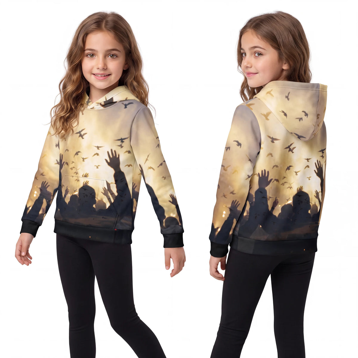 Children's Hoodie with Golden Solstice Art
