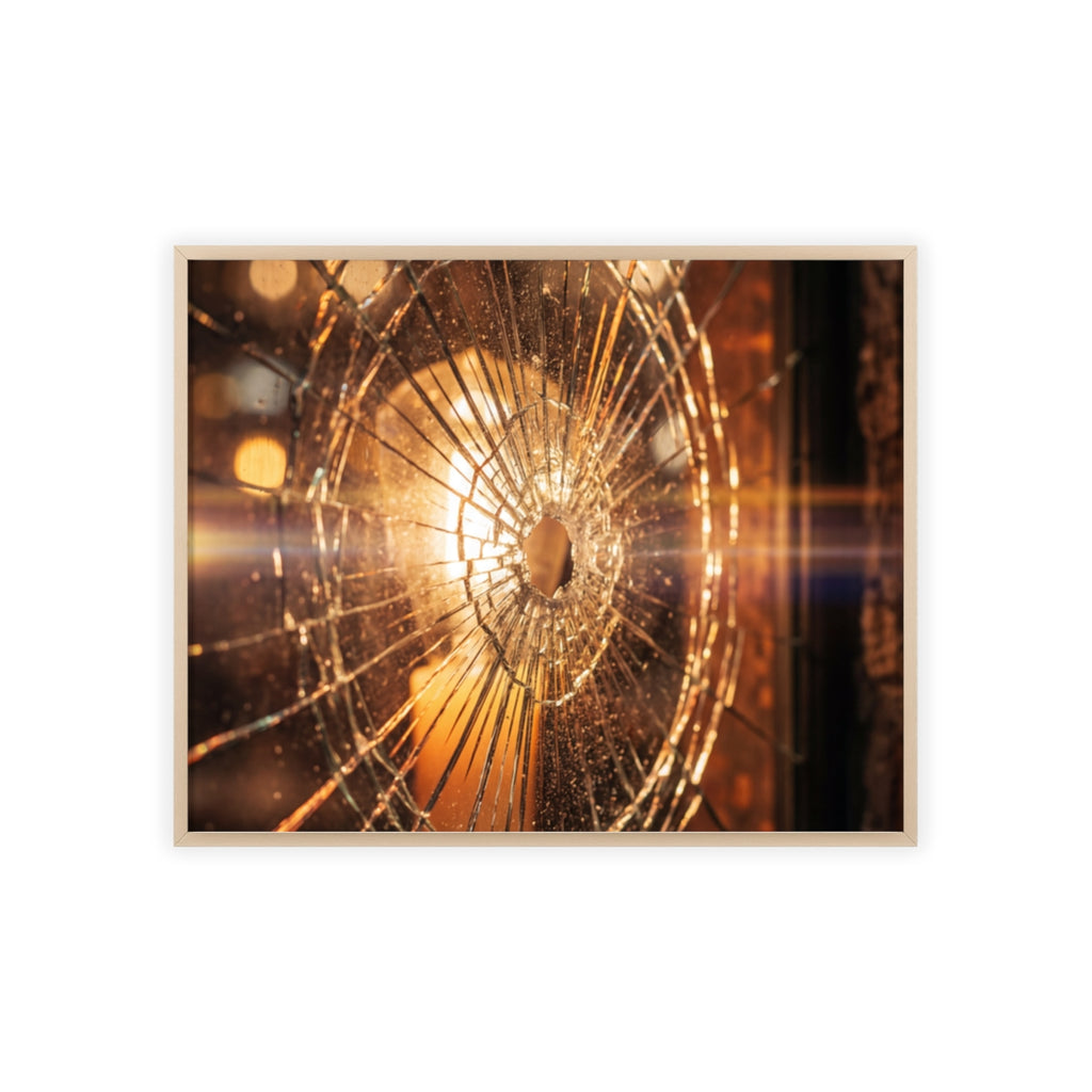 Wood Framed Poster - Cinematic Fracture