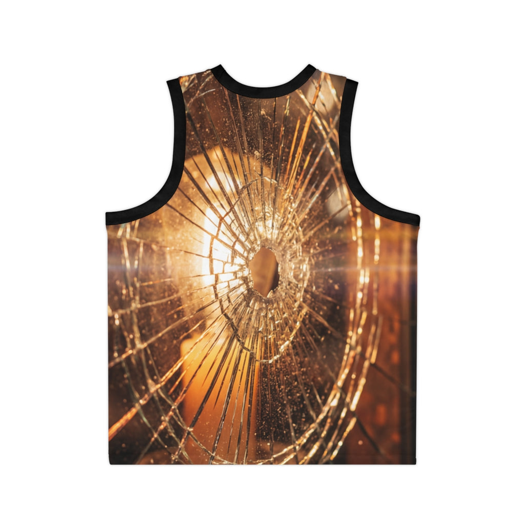 Unisex Basketball Jersey - Shattered Glow