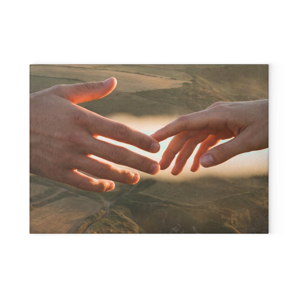 Glass Cutting Board - The Infinite Touch | Ethereal Coastal...