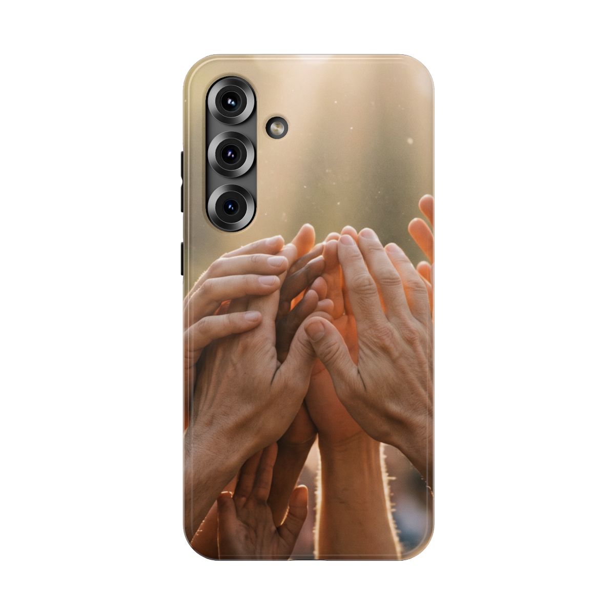 Impact-Resistant Cases - Golden Rays of Unity Wall Art |...