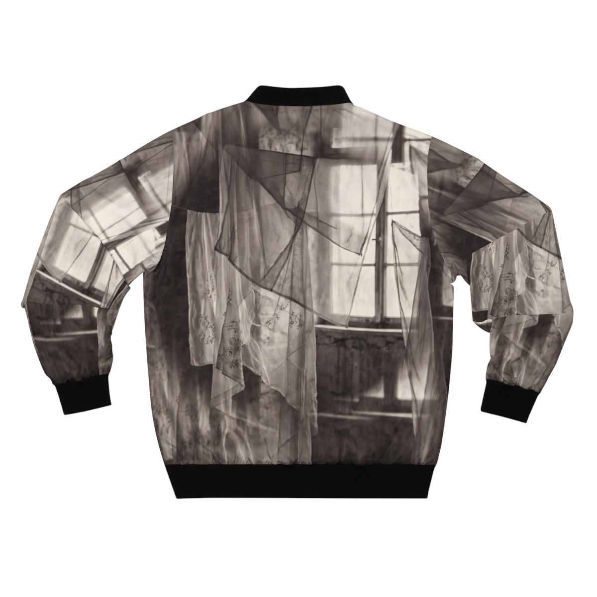 Men's Bomber Jacket - Spectral Veils | Echovira Gallery