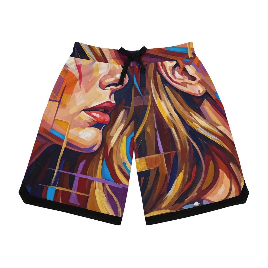 Men's Basketball Rib Shorts - Shattered Elegance | Echovira...