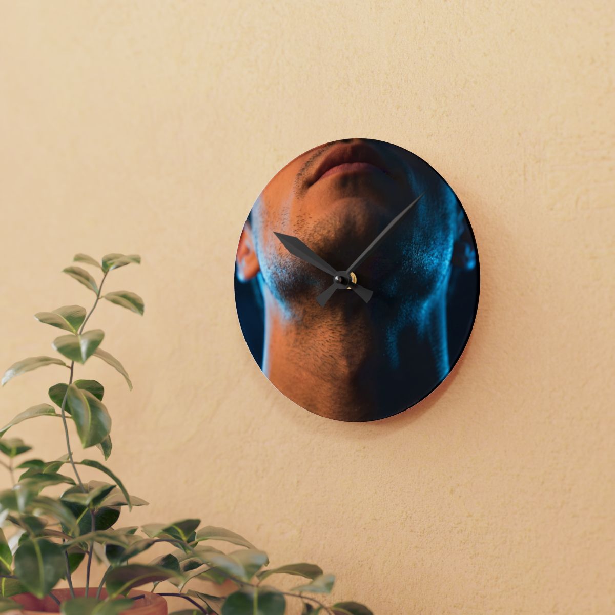 Acrylic Wall Clock - Synthwave Time