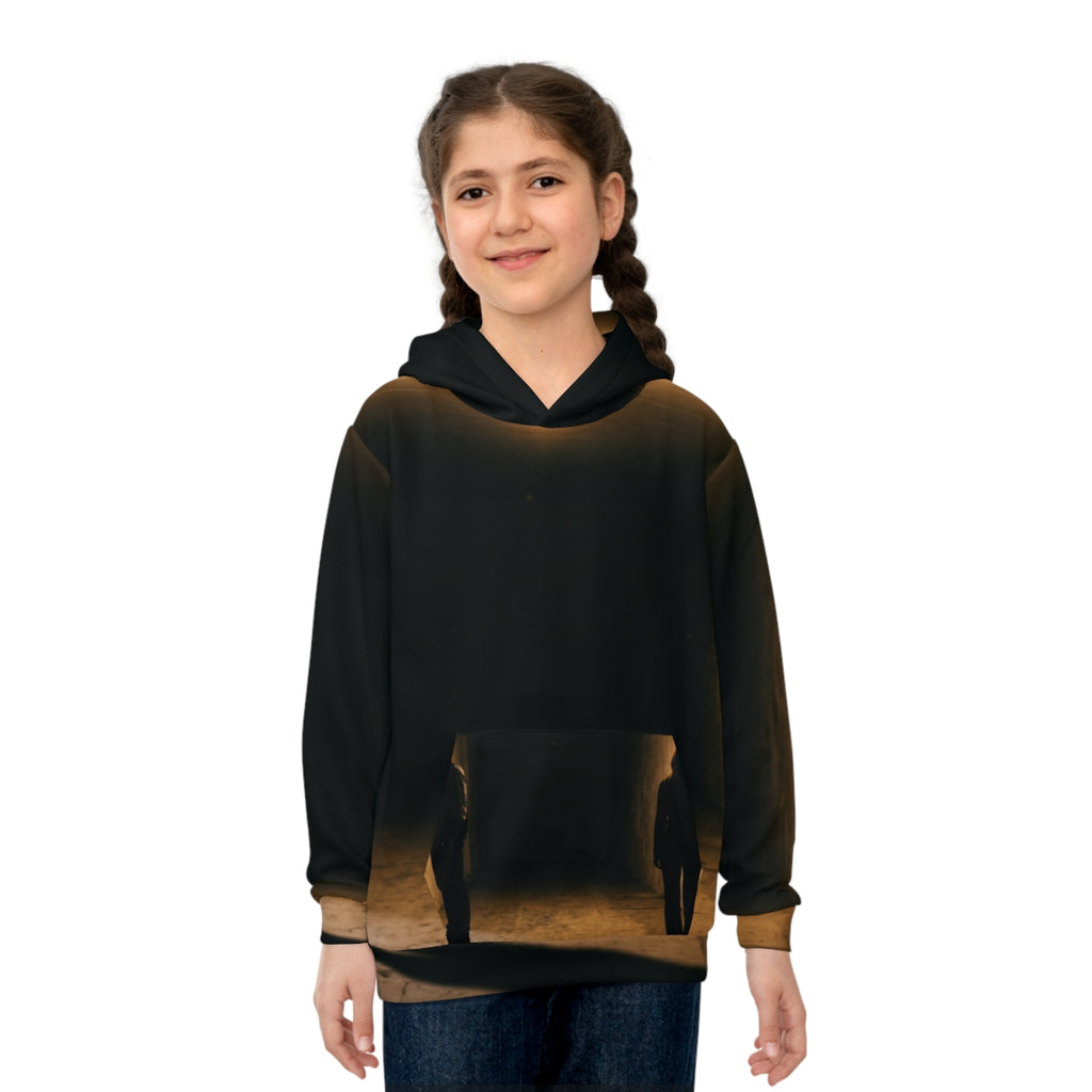Children's Hoodie with Moody Hallway Art