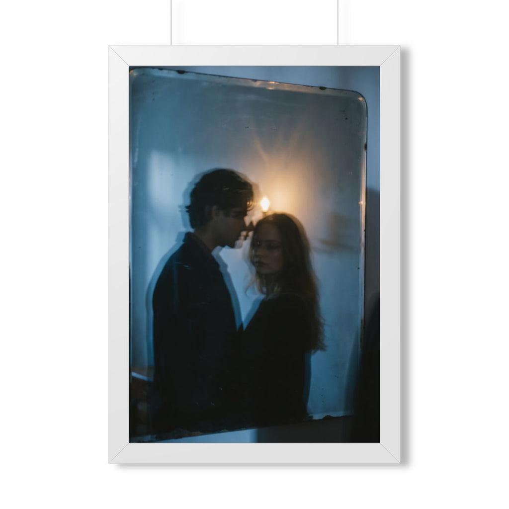 Midnight Reflections Framed Poster - Dark Academia Wall Art...