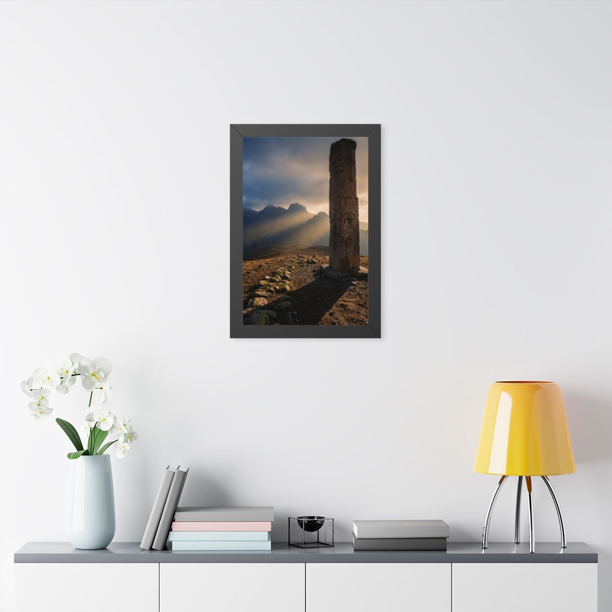 Framed Vertical Poster - Mystic Monolith Ancient Persian......