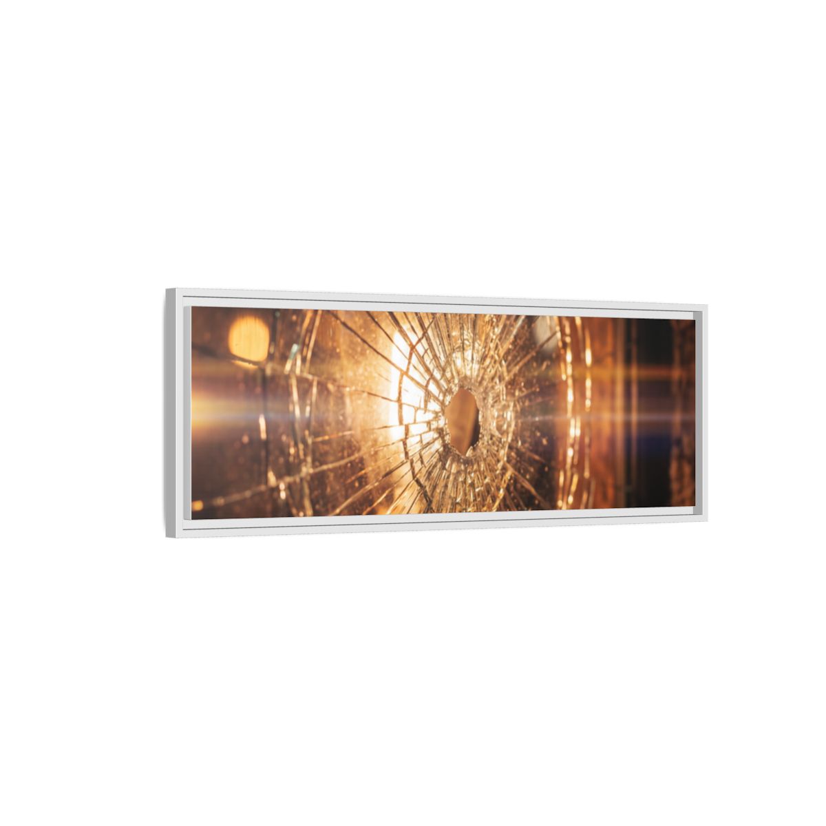 Framed Matte Canvas - Shattered Glass