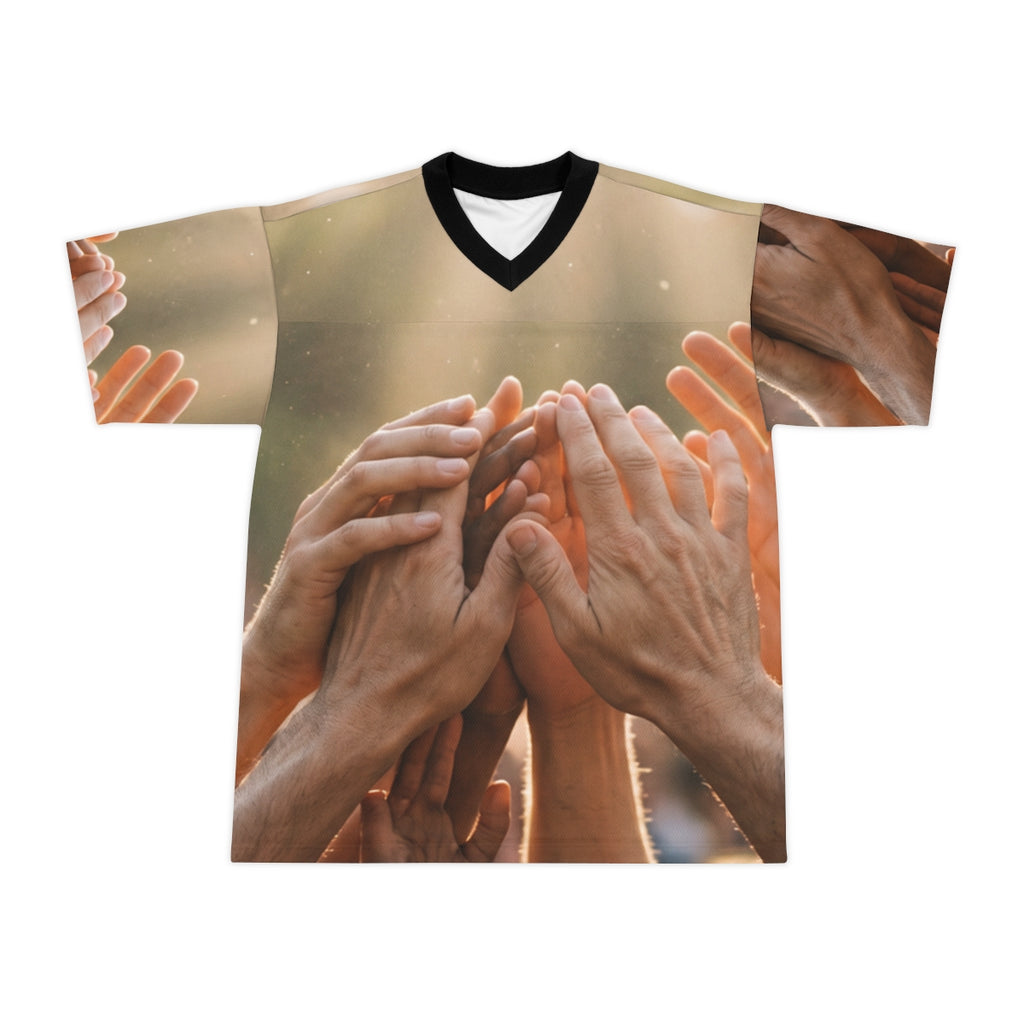 Unisex Football Jersey - Golden Rays of Unity Wall Art |...