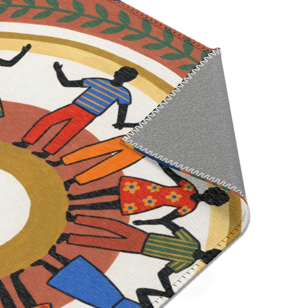 Area Rug - Unity Mandala Folk Art | Echovira Gallery