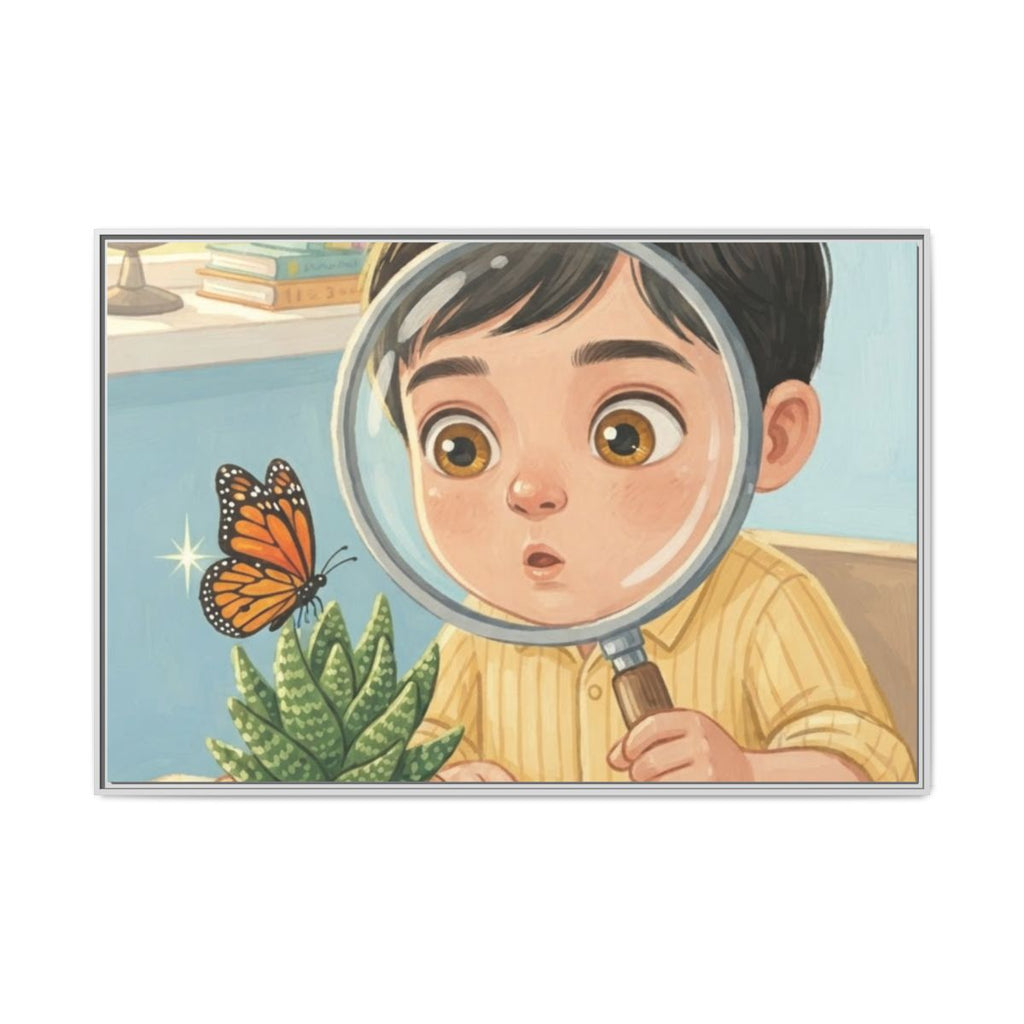 Matte Canvas Framed - Curious Naturalist — White / 1.25"......