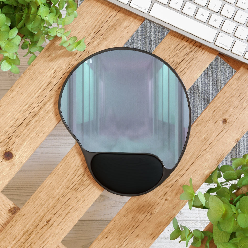 Mouse Pad With Wrist Rest - Liminal Corridor Fog Art Print |...