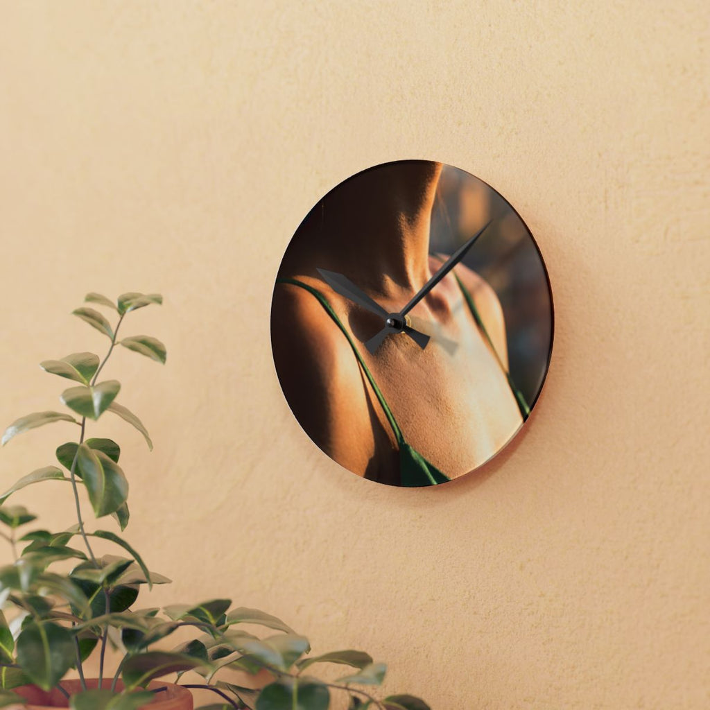 Acrylic Wall Clock - Sun-Kissed Serenity
