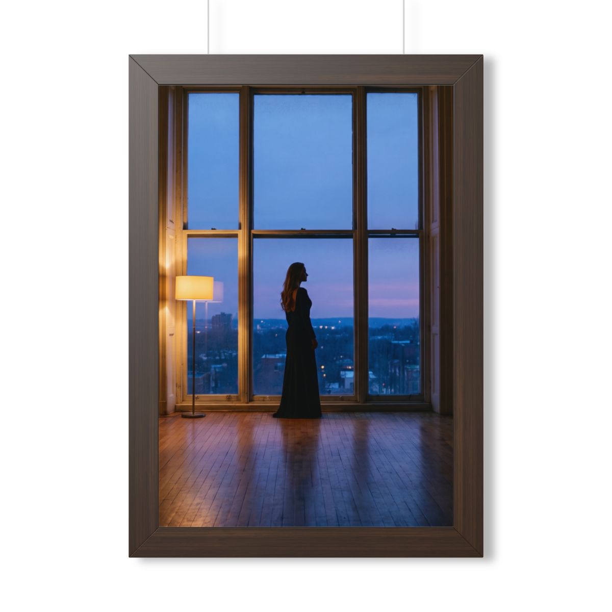Framed Vertical Poster - Twilight Solitude — Walnut (11×14...