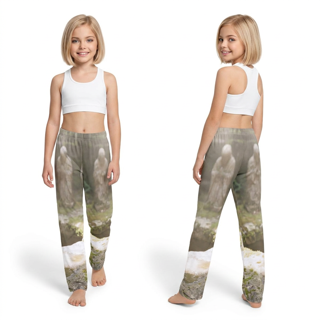 Kids Lounge Pants with Sacred Stone Cloister Art