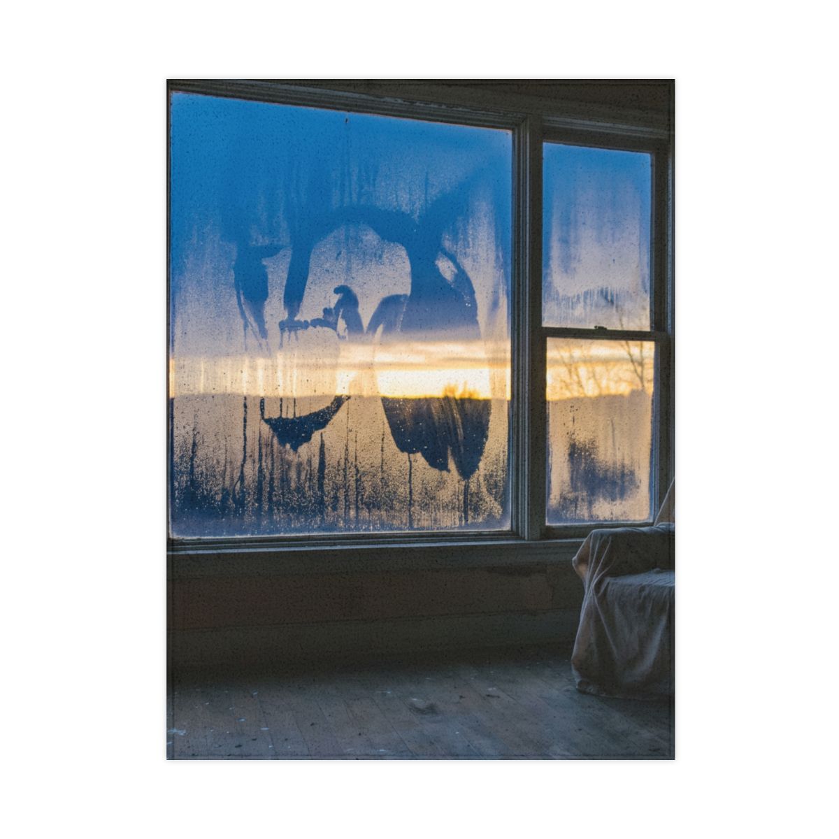 Window Reflection Sunset Toddler Blanket