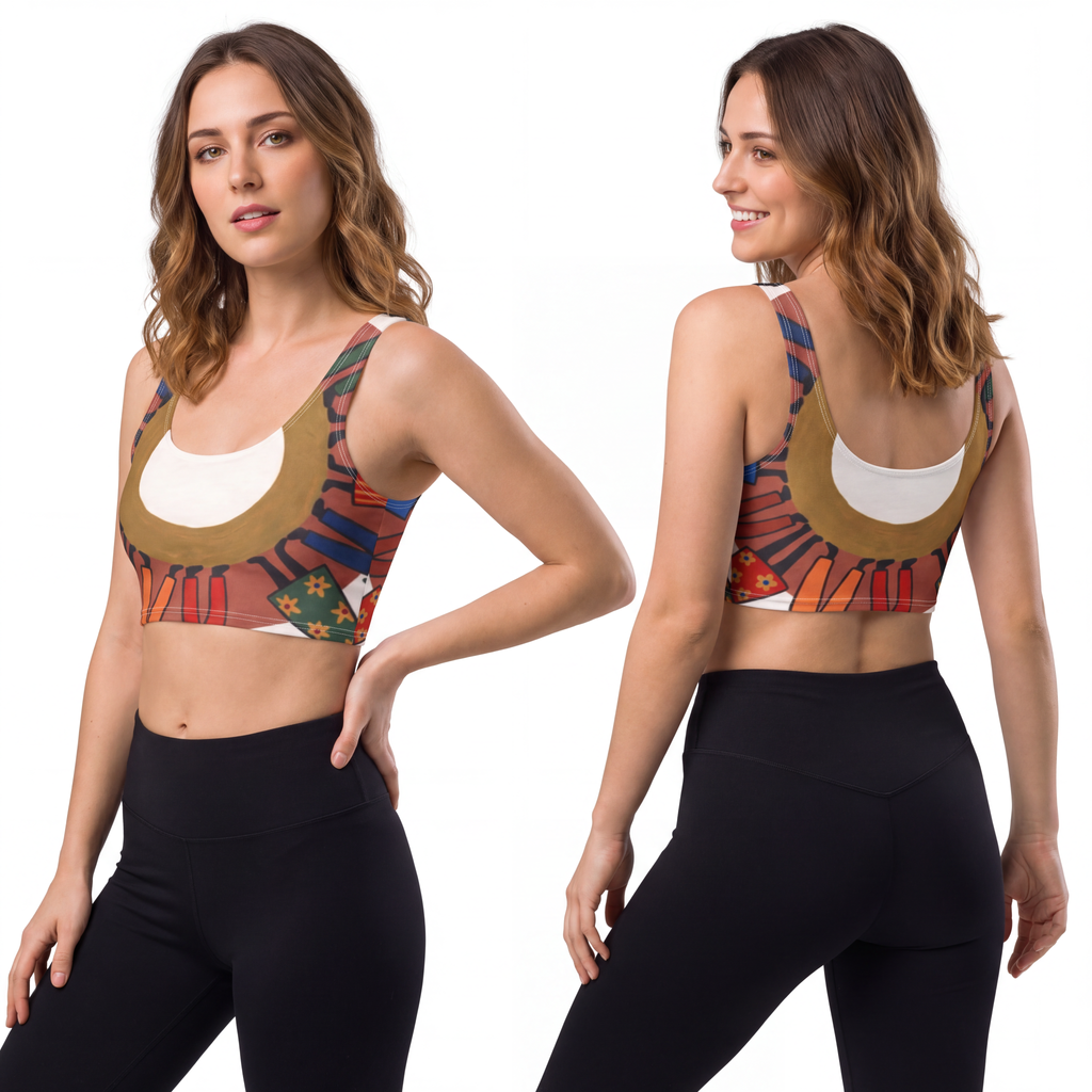Sports Bra - Unity Mandala Folk Art | Echovira Gallery