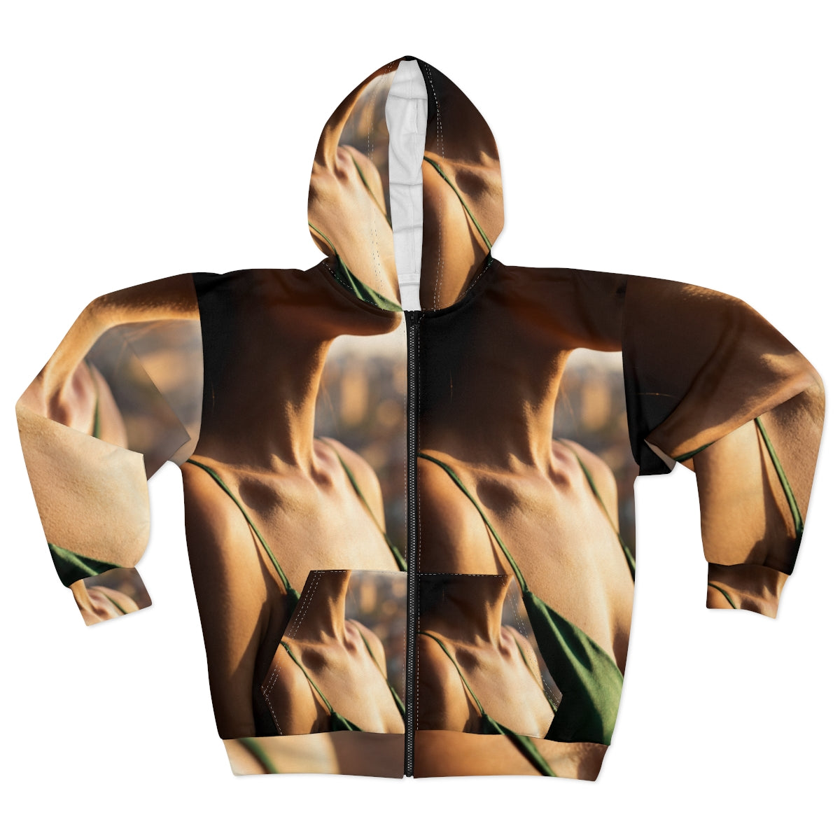 Unisex Zip Hoodie - Emerald Sunset Layer