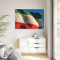 Matte Canvas, Framed - Vintage Persian Lion and Sun Heritage...