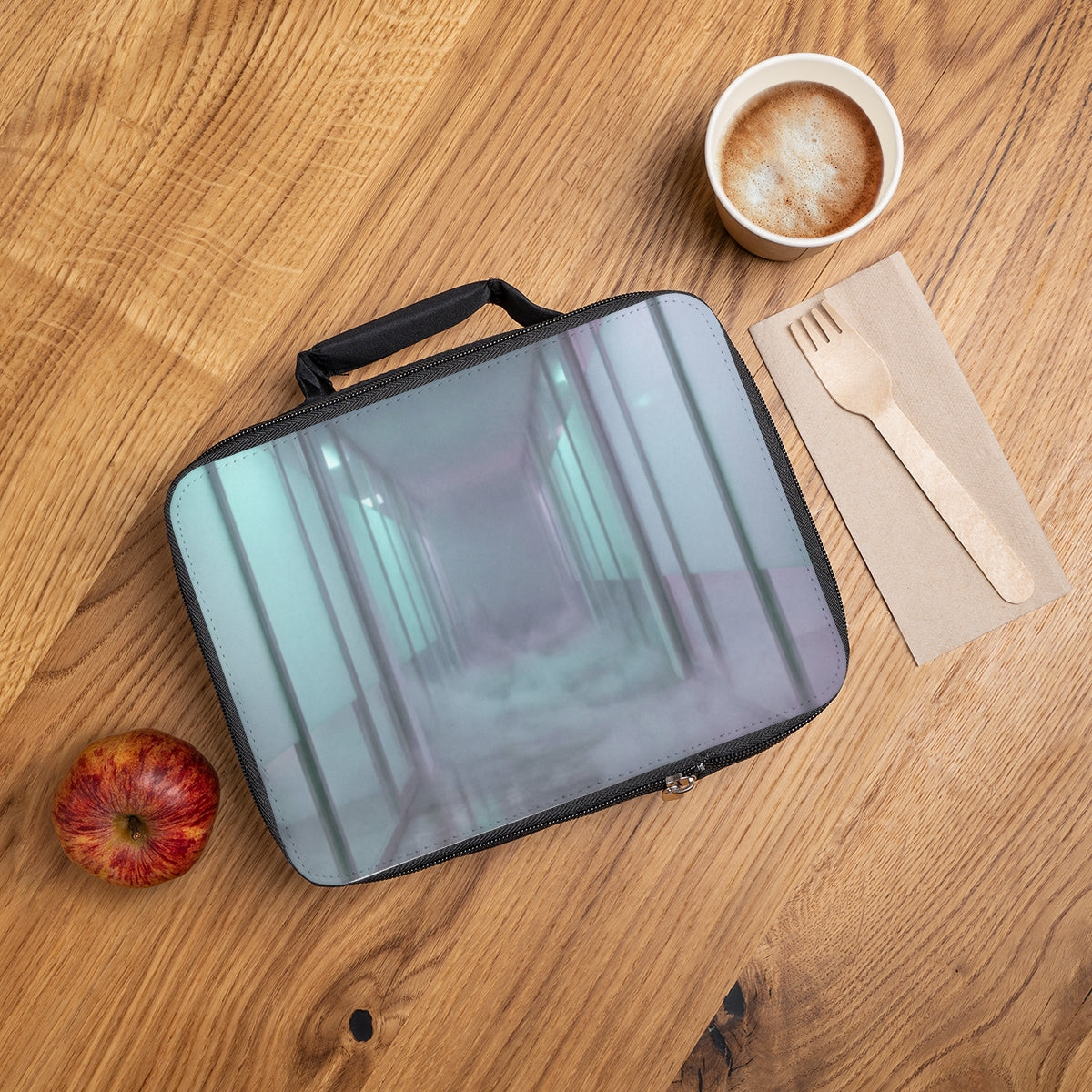 Lunch Bag - Lost Corridor Cyberpunk Mist | Echovira Gallery