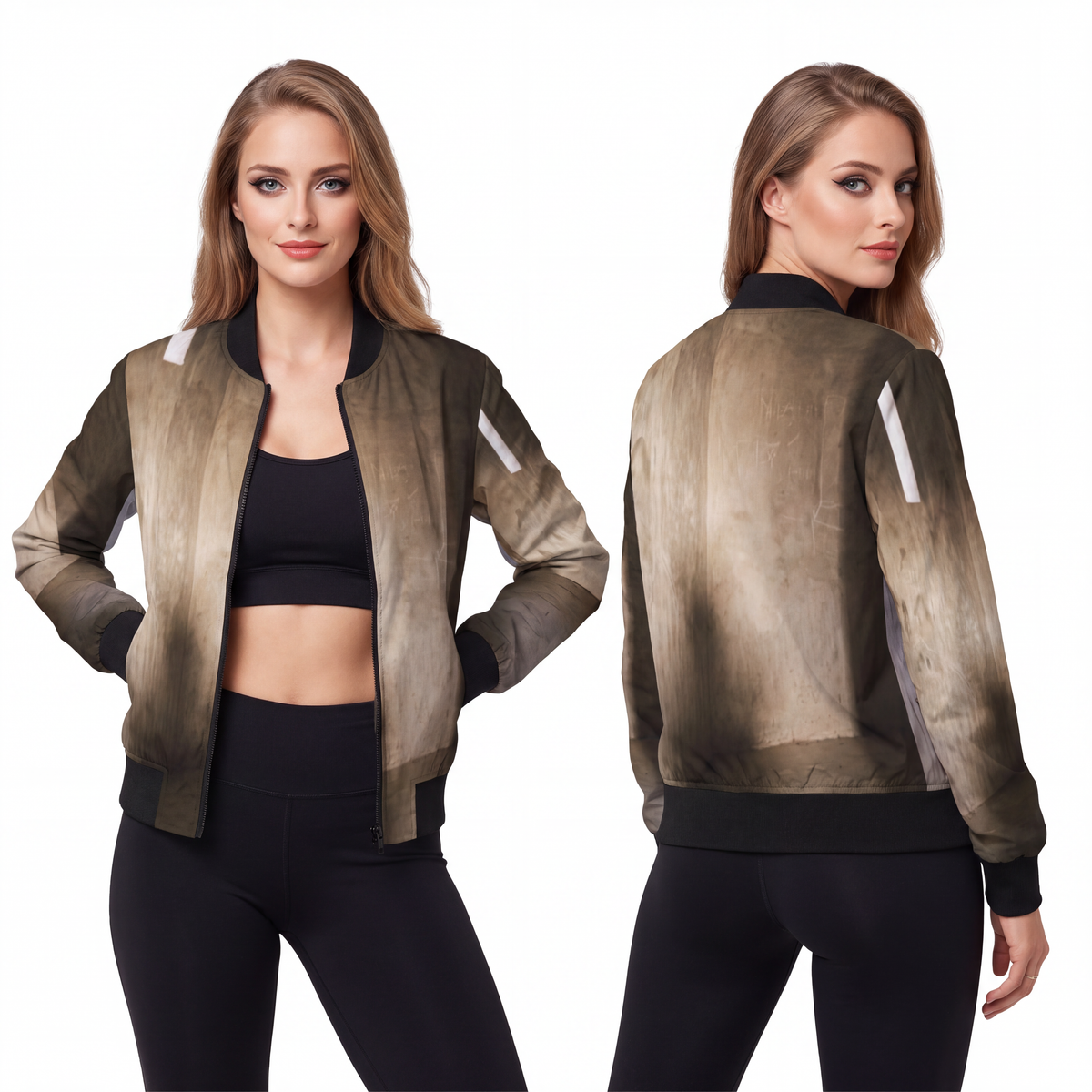 Women's Bomber Jacket - Shadows of the Citadel moody... |...