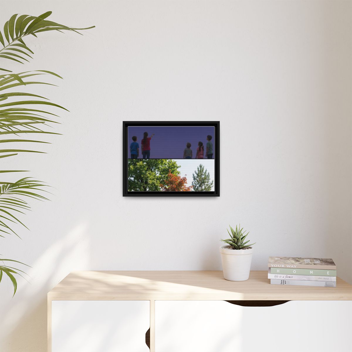 Matte Canvas, Framed - Stardust & Forest Discovery — Black /...