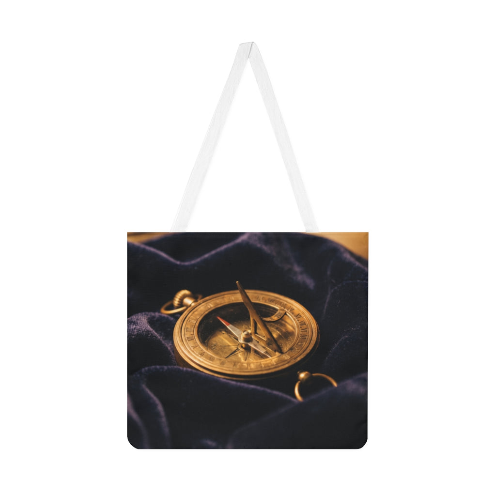 Vintage Brass Sundial Compass Shoulder Tote Bag