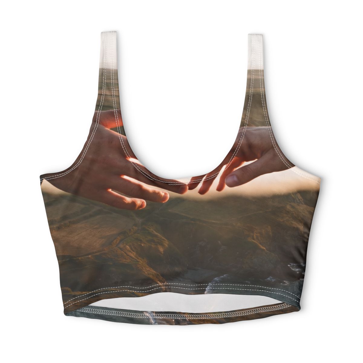 Polyester Sports Bra - The Infinite Touch | Ethereal Coastal...