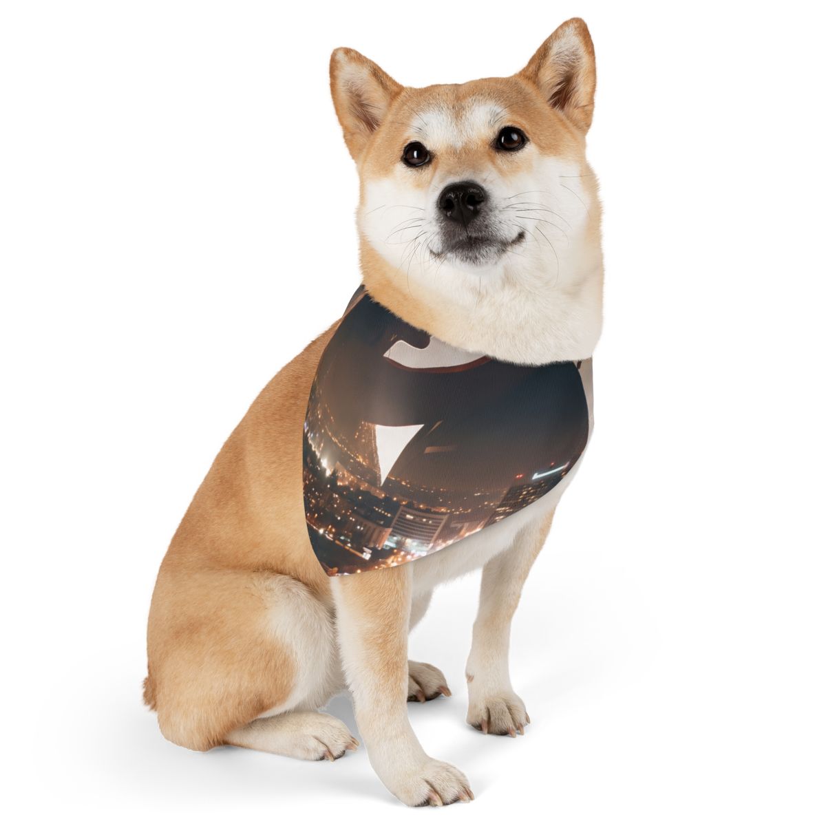 Pet Bandana Collar - City Twilight Lights | Echovira Gallery
