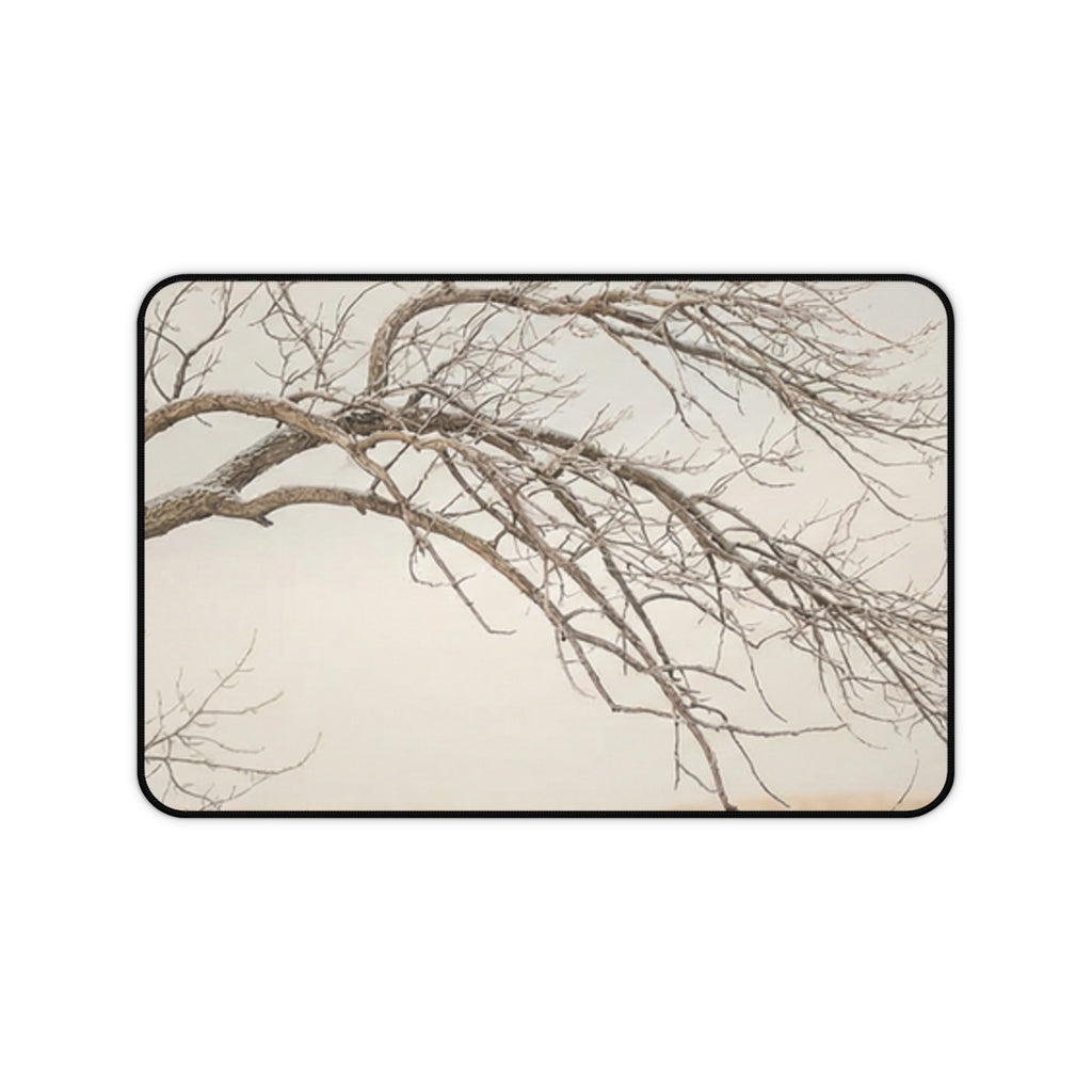 Desk Mat - Minimalist Winter Serenity
