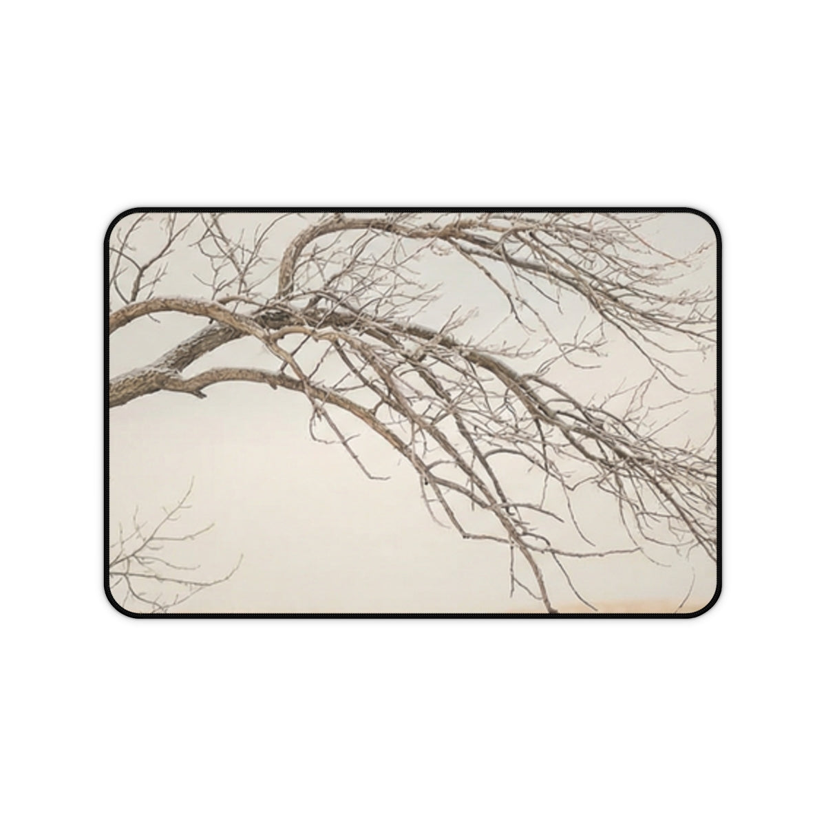 Desk Mat - Minimalist Winter Serenity