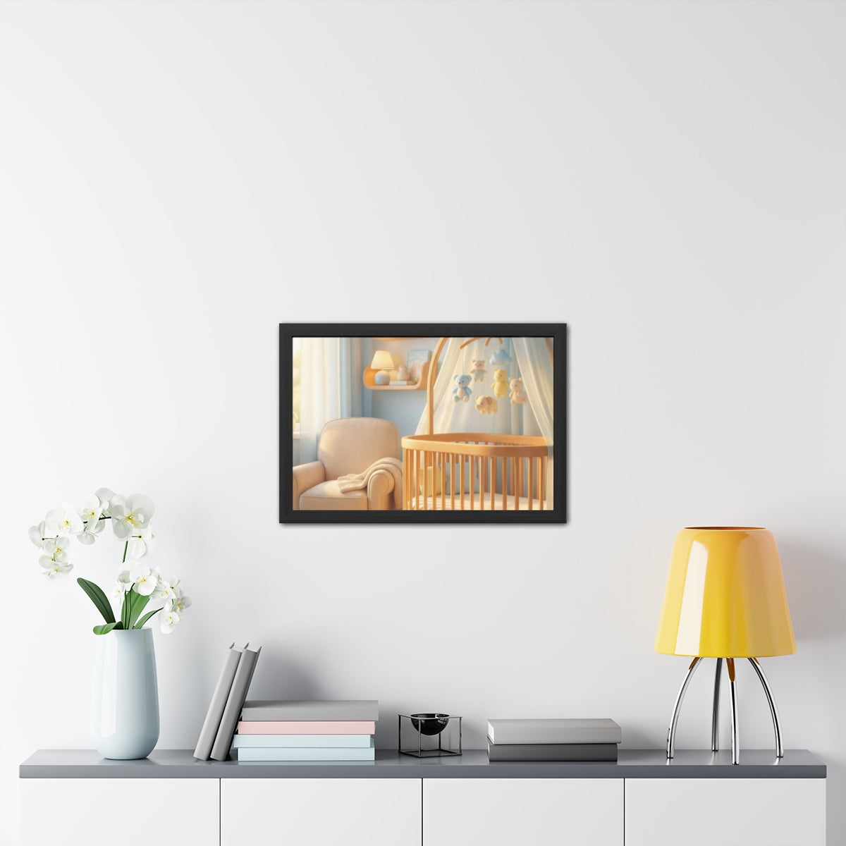 Framed Posters - Dreamy Serene Nursery Art — Landscape... |...