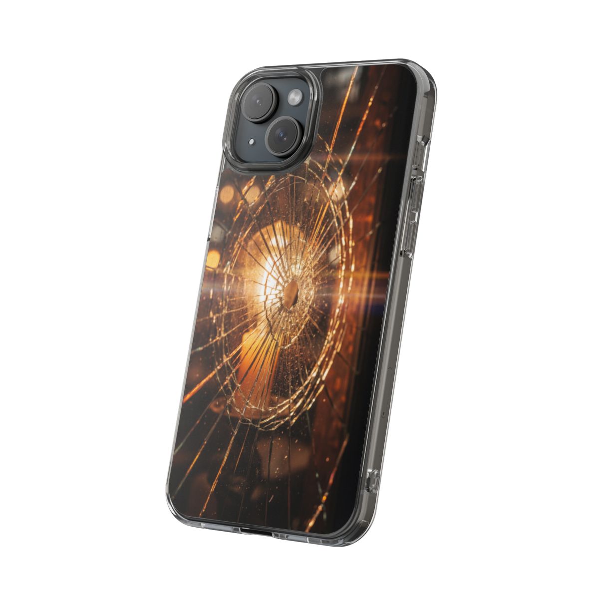 Clear Impact-Resistant Case - Fractured Glow