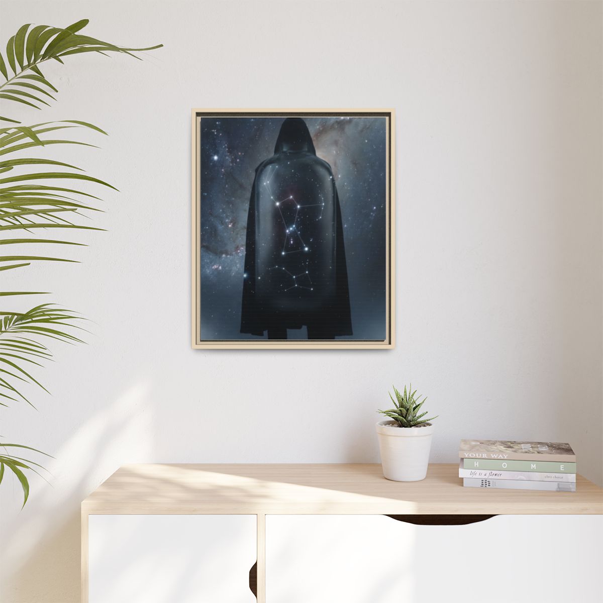 Matte Canvas, Framed - Cosmic Sentinel Orion Constellation...