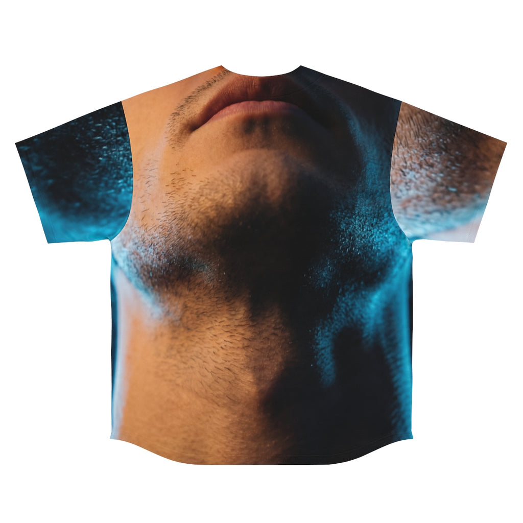 Men's Baseball Jersey - Neon Horizon Portrait | Echovira...